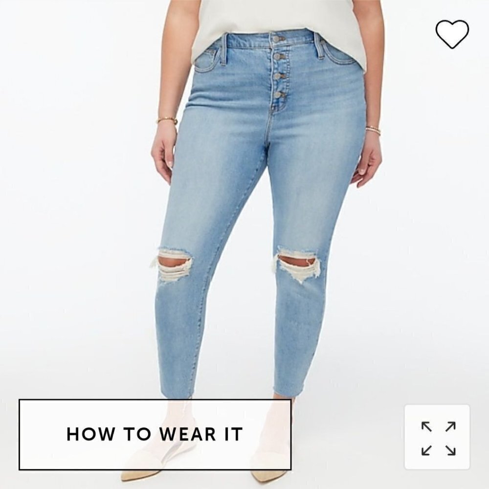 J.Crew 10" High Rise Skinny Jean in all-day Stretch Size 32 NWT